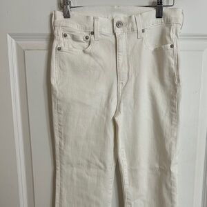 AYR The Pop Jeans - White, Size 28S, Super Stretchy 🤍